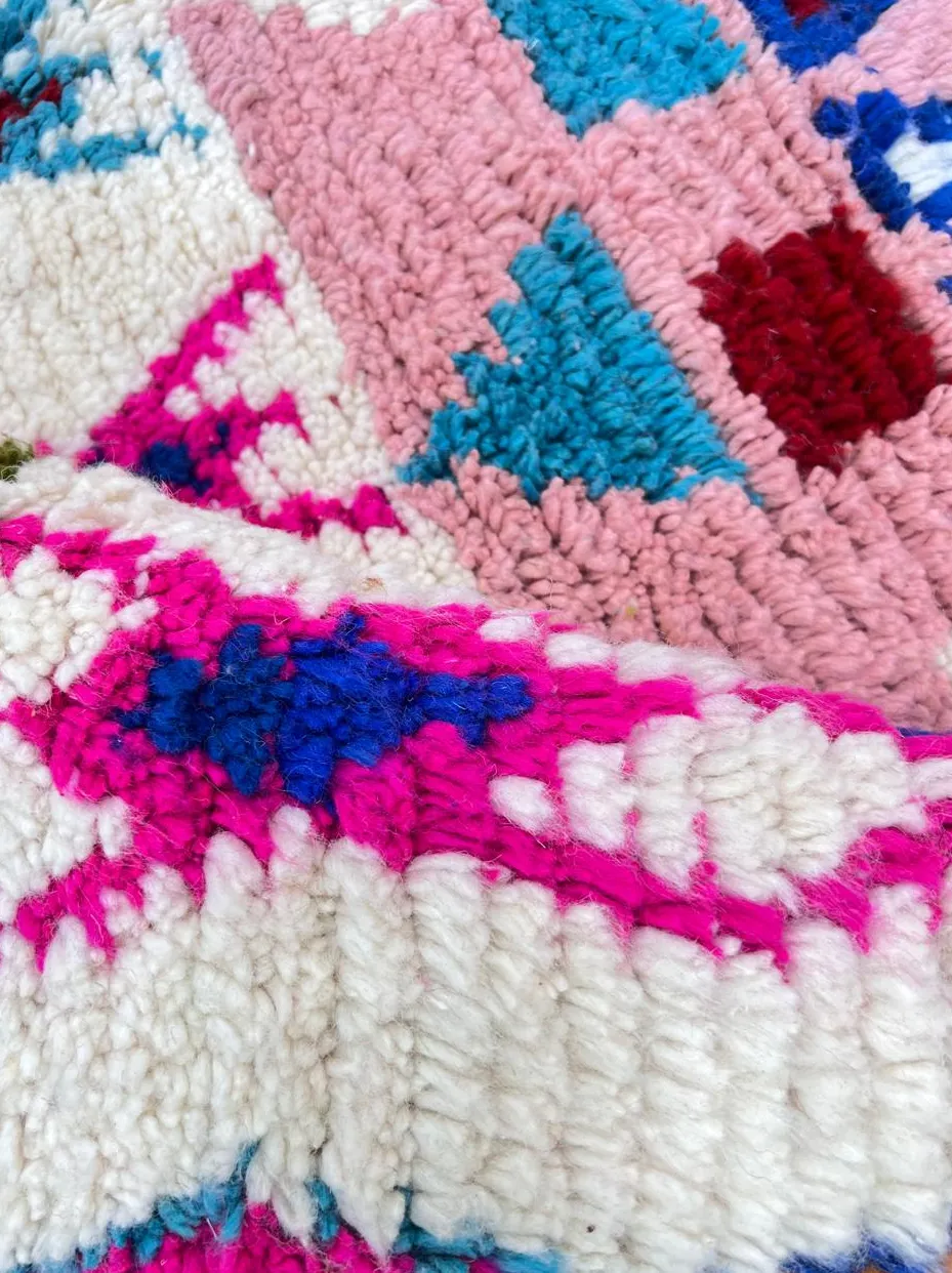 Tapis de couloir berbère Tazekka rose, vue 4 sur 4