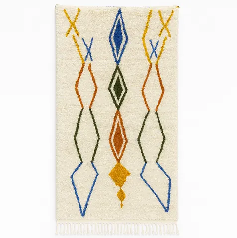 Tapis de couloir berbère Tazzarine à losanges — tapis berbères contemporains