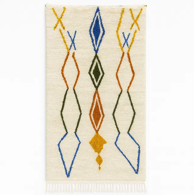 Tapis de couloir berbère Tazzarine à losanges — tapis berbères contemporains