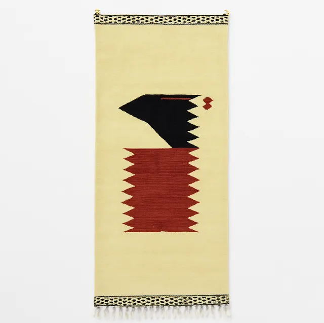 Tapis de couloir berbère Tendrara noir et rouge — tapis berbères contemporains