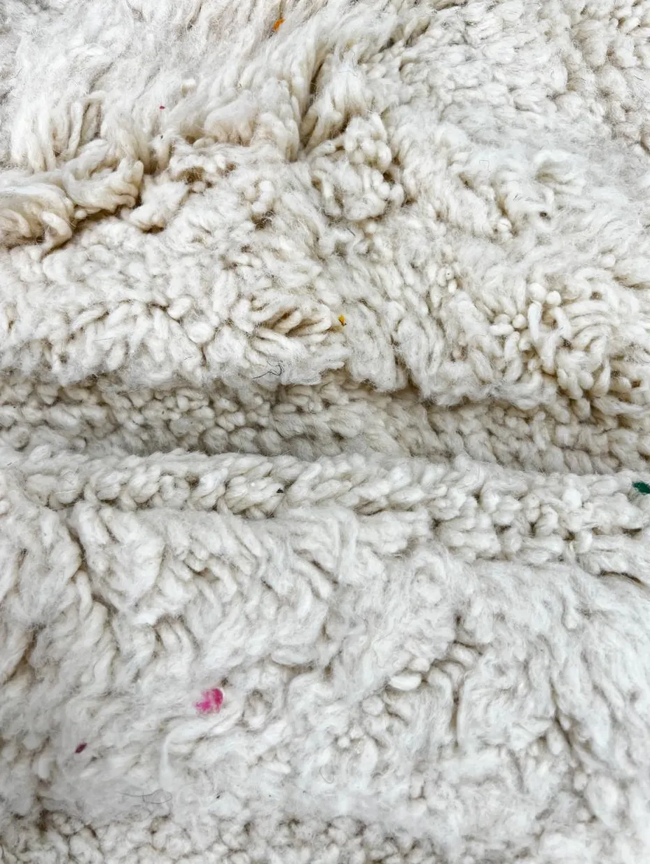 Tapis de couloir berbère Tensift blanc, vue 3 sur 4