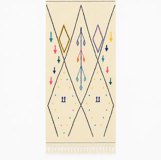 Tapis de couloir berbère Tessaout blanc uni — tapis berbères contemporains