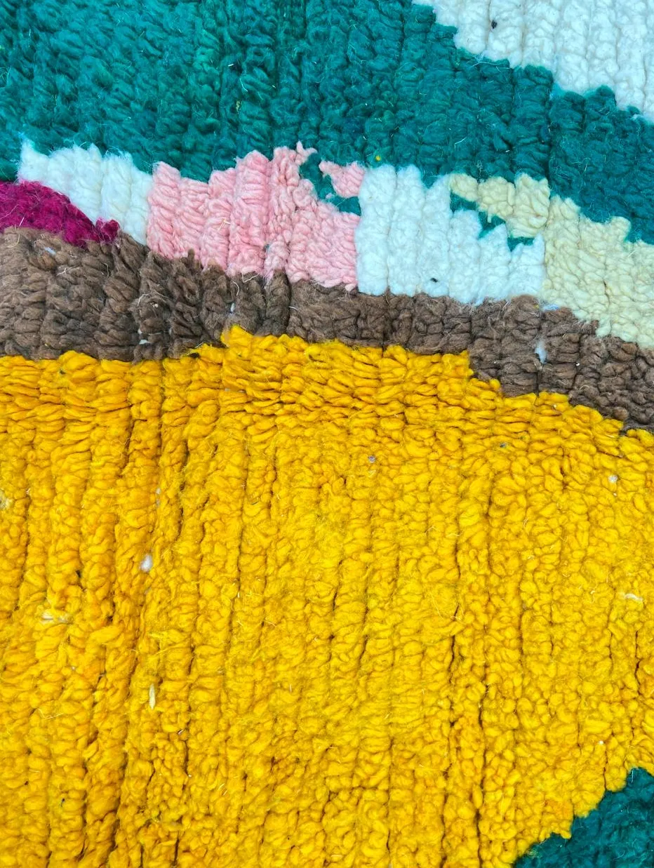 Tapis de couloir berbère Tichka multicolore, vue 4 sur 4