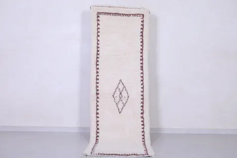 Tapis de couloir berbère Tigmi crème et marron — tapis berbères contemporains
