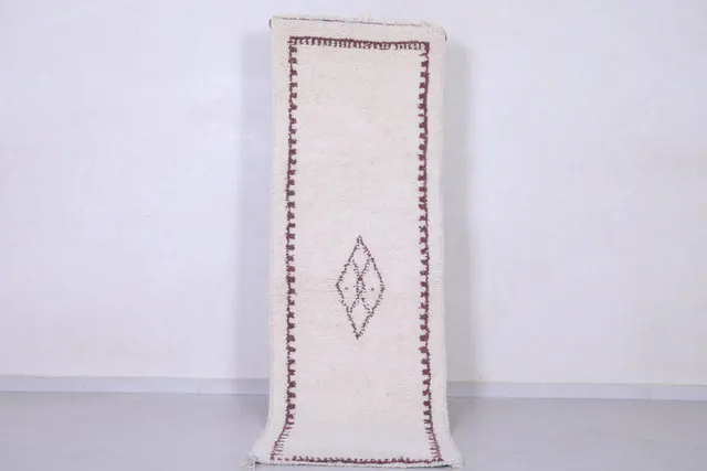 Tapis de couloir berbère Tigmi crème et marron — tapis berbères contemporains