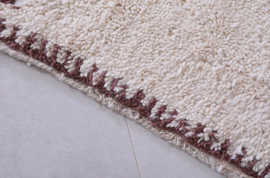 Tapis de couloir berbère Tigmi crème et marron, vue 7 sur 7