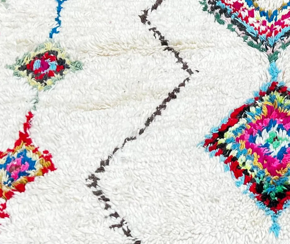 Tapis de couloir berbère Tigmi multicolore à losanges, vue 3 sur 4