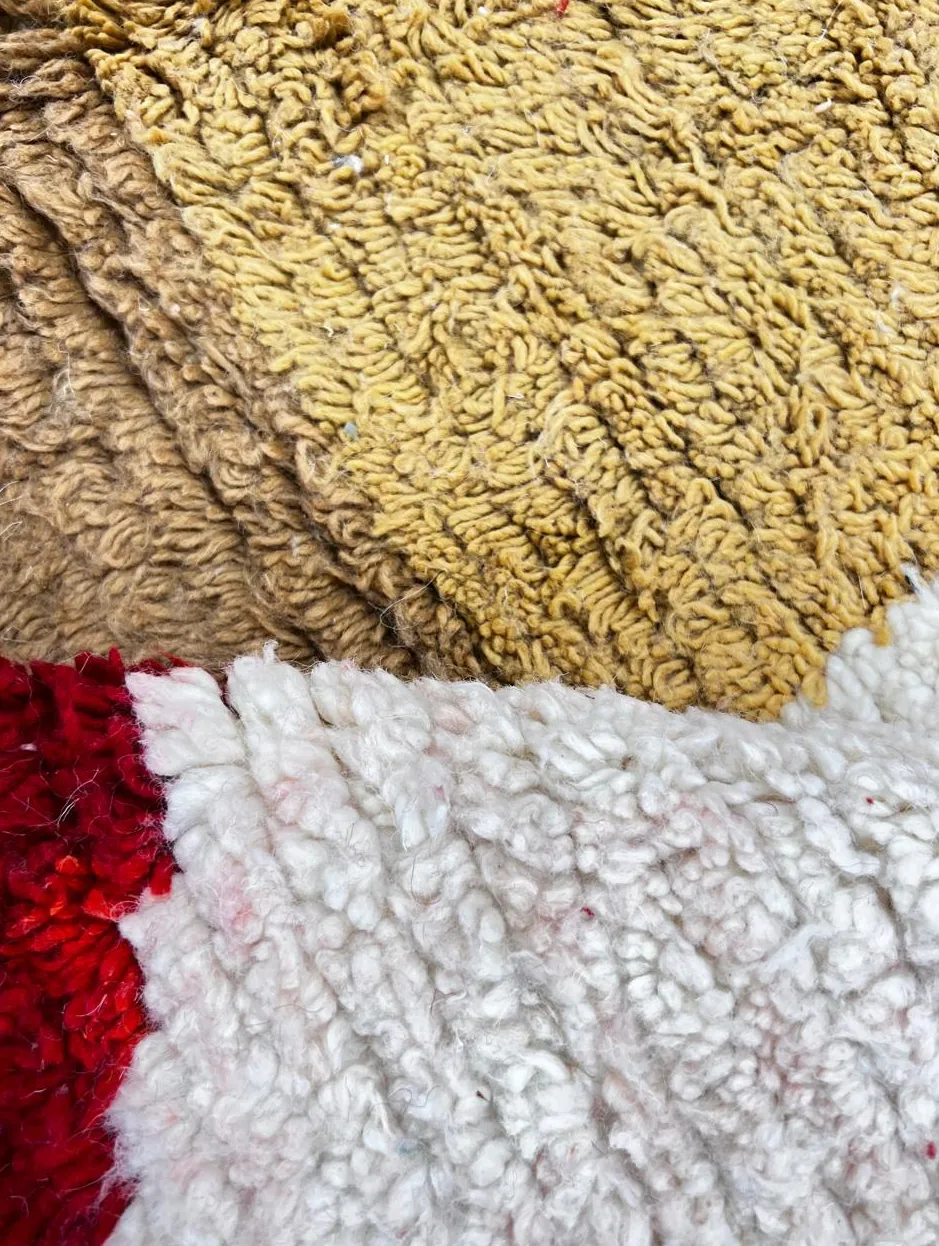 Tapis de couloir berbère Tinhinan multicolore au dessin abstrait, vue 4 sur 4