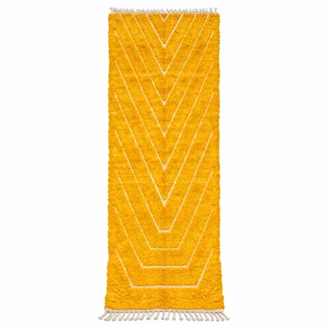 Tapis de couloir berbère Tissint au dessin abstrait — tapis berbères contemporains
