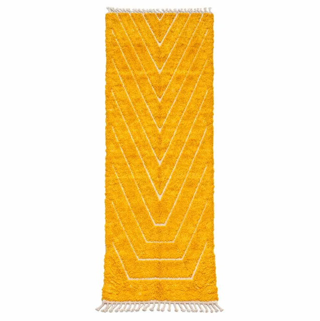 Tapis de couloir berbère Tissint au dessin abstrait — tapis berbères contemporains