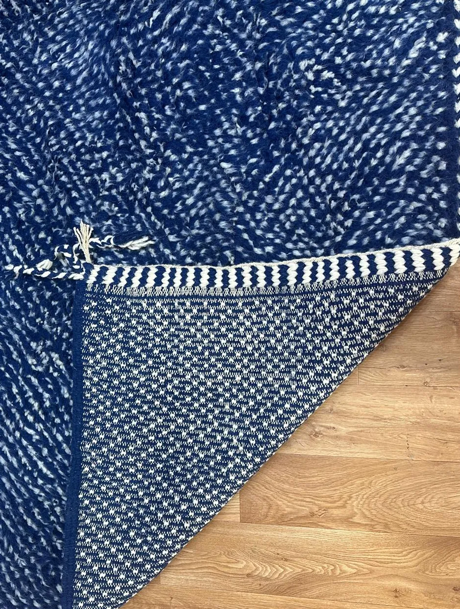 Tapis de couloir berbère Tizi bleu, vue 4 sur 4