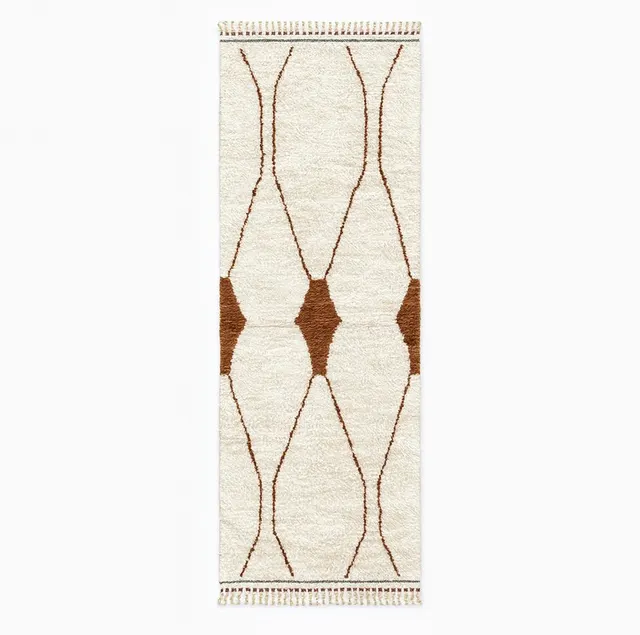 Tapis de couloir berbère Winaruz à losanges — tapis berbères contemporains
