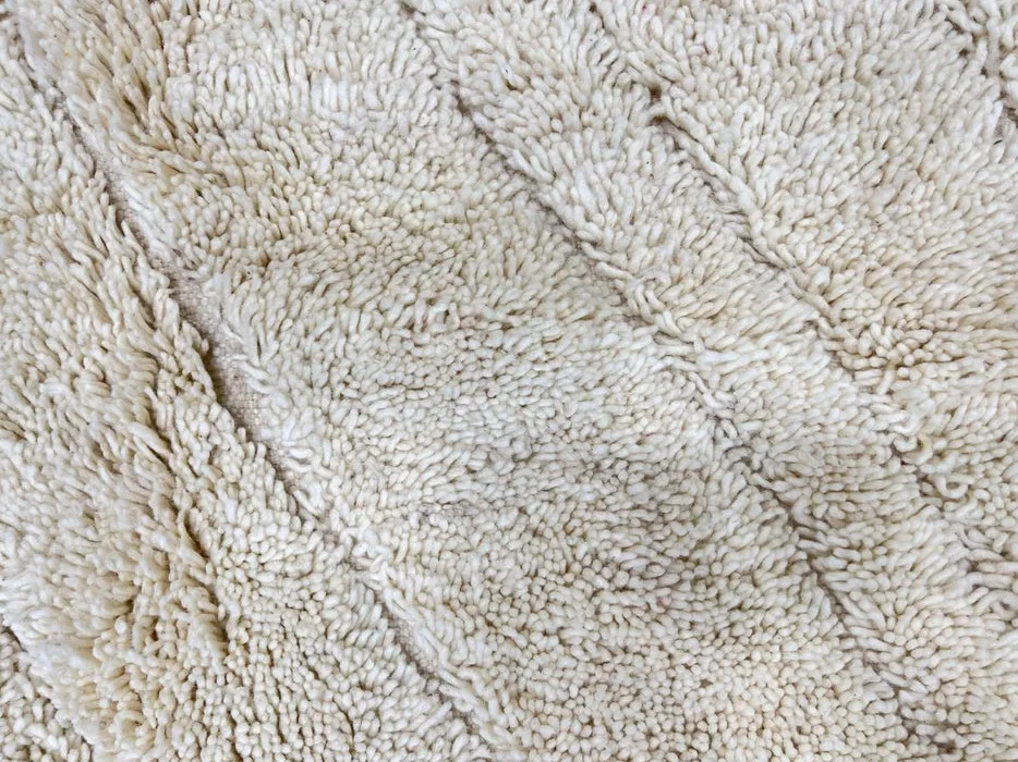 Tapis de couloir berbère Zagora blanc uni, vue 3 sur 4