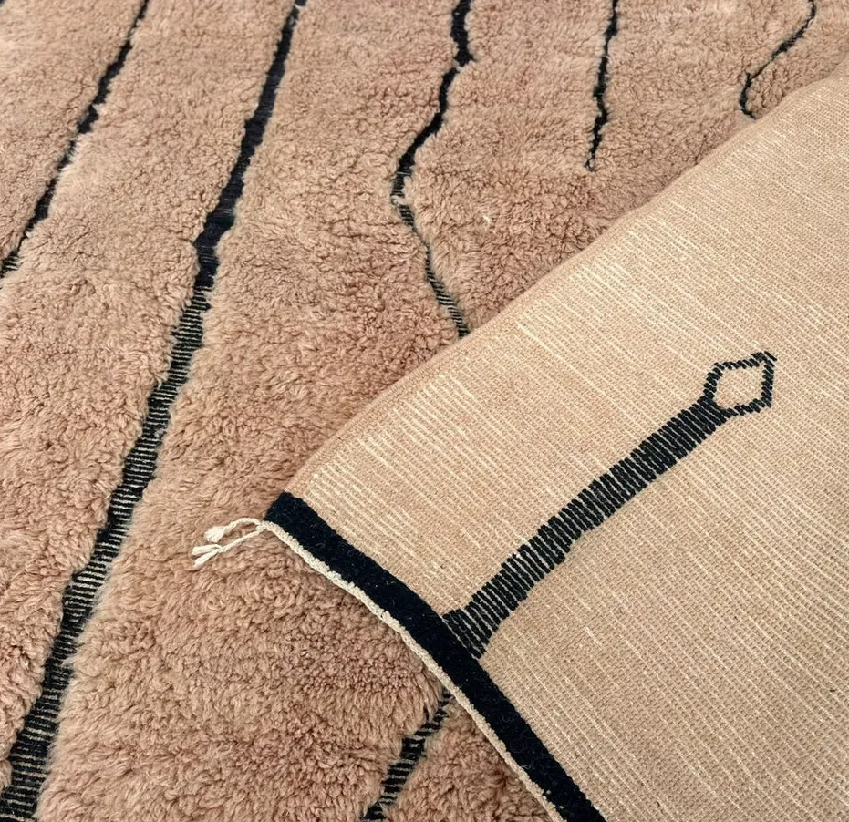 Tapis de couloir berbère Zat beige, vue 3 sur 4