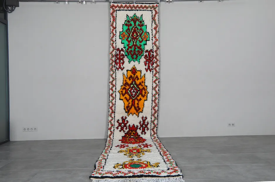Tapis de couloir berbère Ziri multicolore, vue 3 sur 7