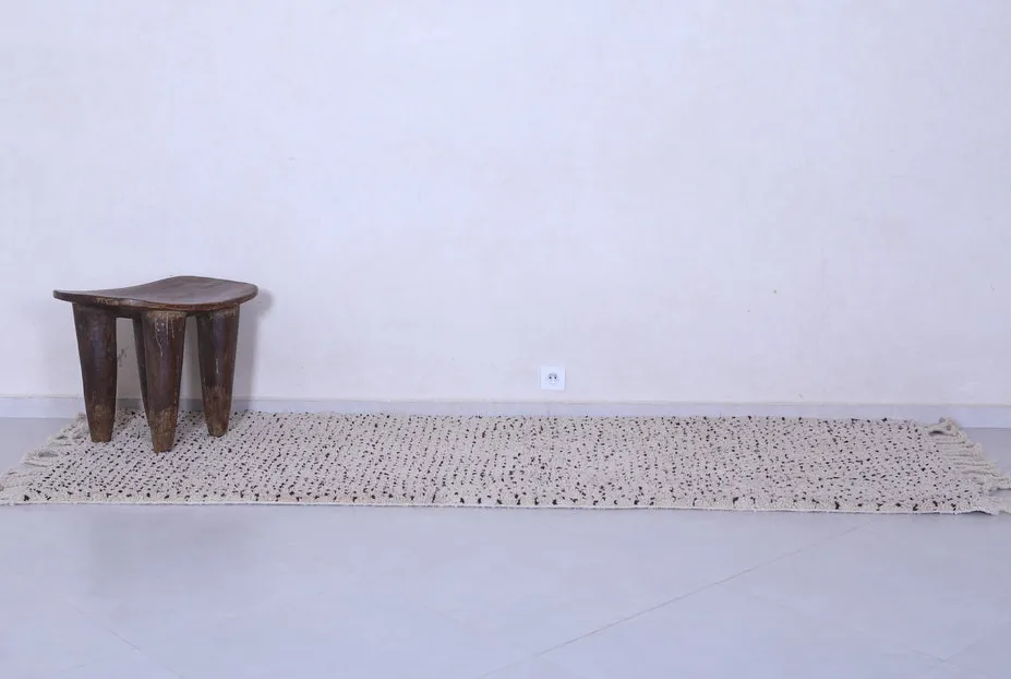 Tapis de couloir berbère Ziz beige et crème, vue 3 sur 7