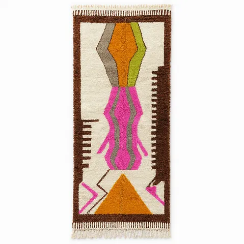 Tapis de couloir berbère Ziz multicolore — tapis berbères contemporains
