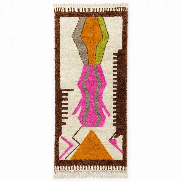 Tapis de couloir berbère Ziz multicolore — tapis berbères contemporains
