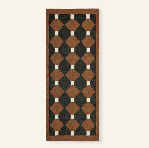 Tapis de couloir kilim Tamegroute bleu — tapis kilim