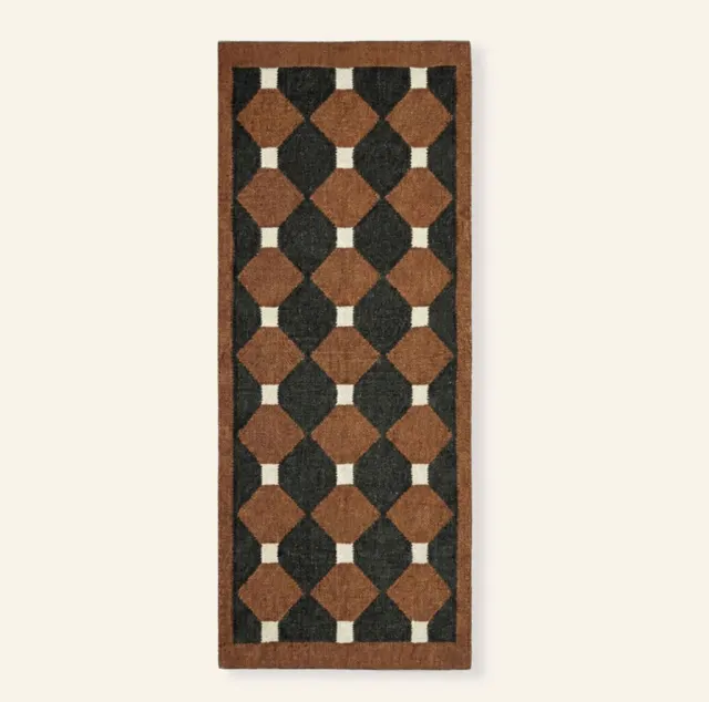 Tapis de couloir kilim Tamegroute bleu — tapis kilim