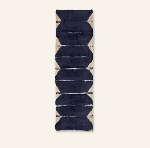 Tapis de couloir Mrirt Igherm bleu — tapis mrirt