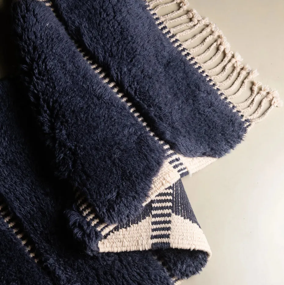 Tapis de couloir Mrirt Igherm bleu, vue 4 sur 7