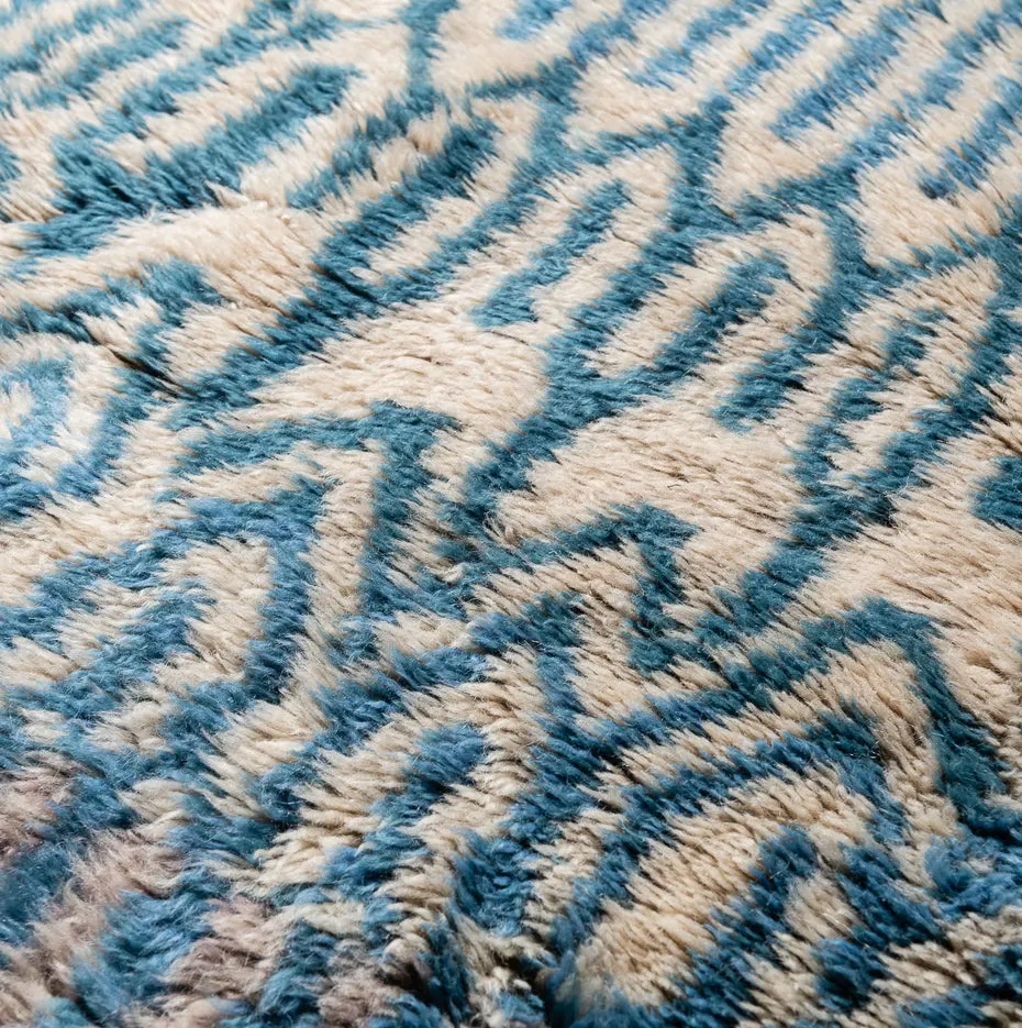 Tapis de couloir Mrirt Jorf vert et bleu, vue 4 sur 7