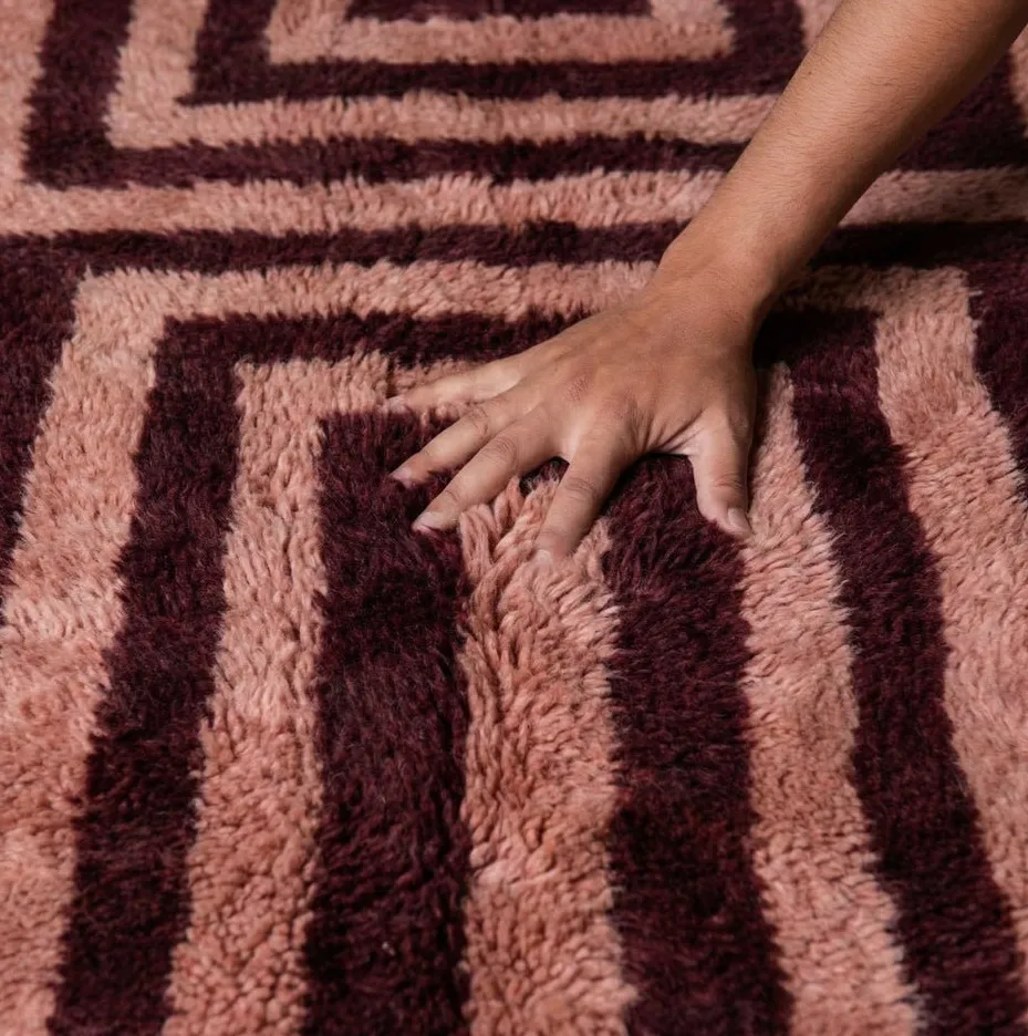 Tapis de couloir Mrirt Nkob bleu et vert, vue 3 sur 7