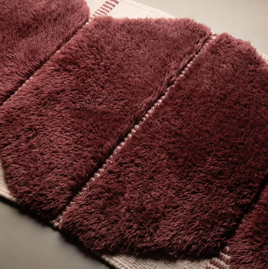 Tapis de couloir Mrirt Tanant rouge et bleu, vue 3 sur 7