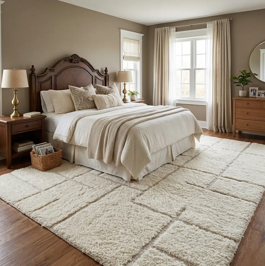 Tapis Mrirt Aksoual à damier, vue 4 sur 4