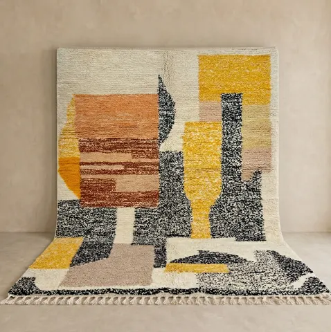 Tapis Mrirt Aoua aux motifs géométriques — tapis mrirt