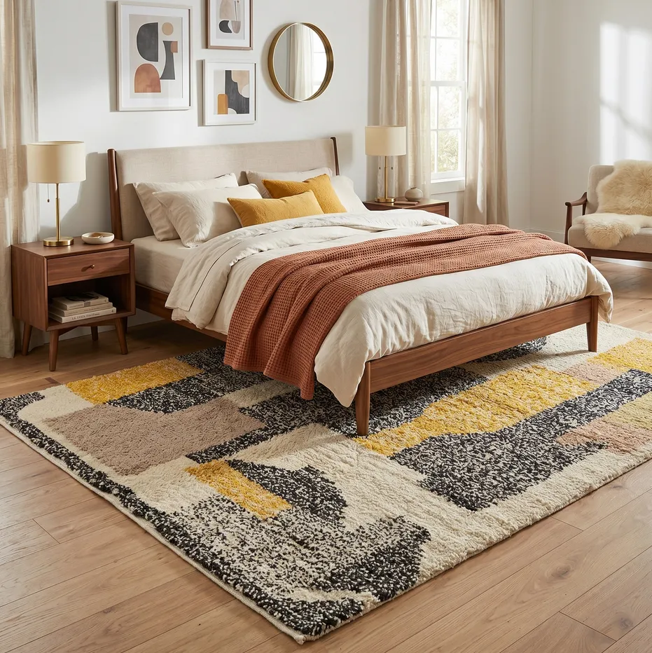 Tapis Mrirt Aoua aux motifs géométriques, vue 4 sur 4