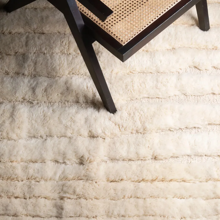 Tapis Mrirt Aoulouz beige, vue 6 sur 7