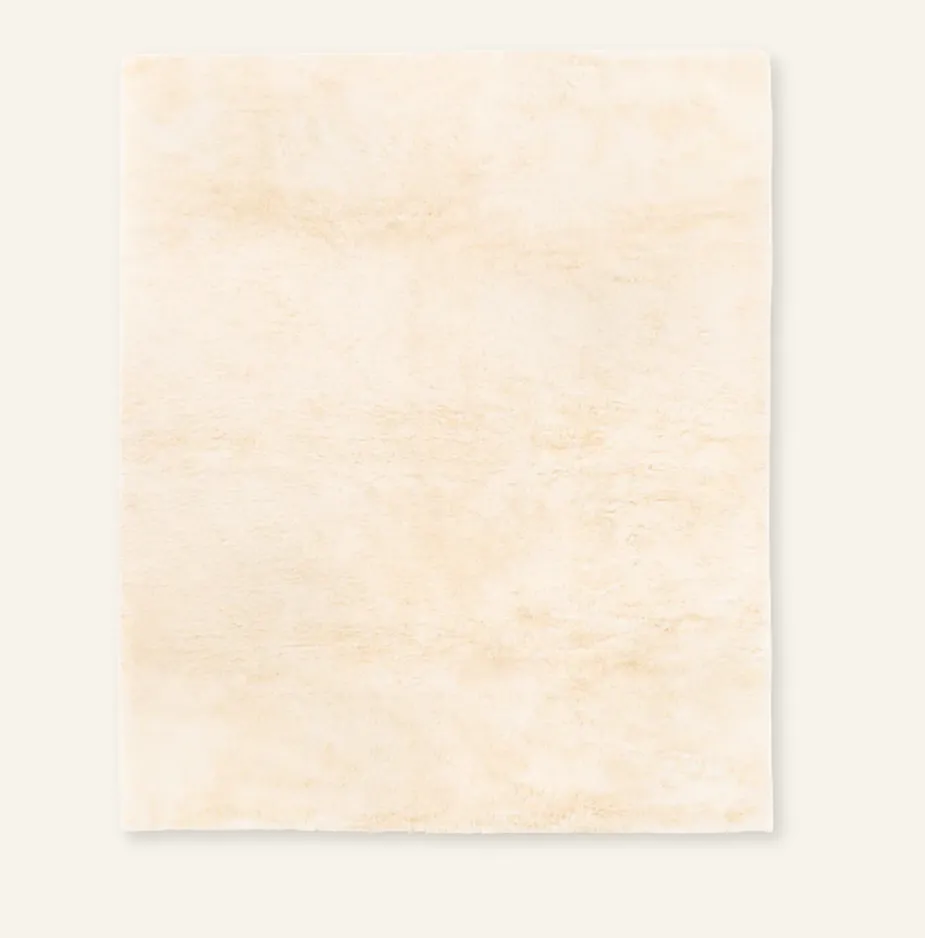 Tapis Mrirt Azrou beige et blanc — tapis mrirt tissé à la main