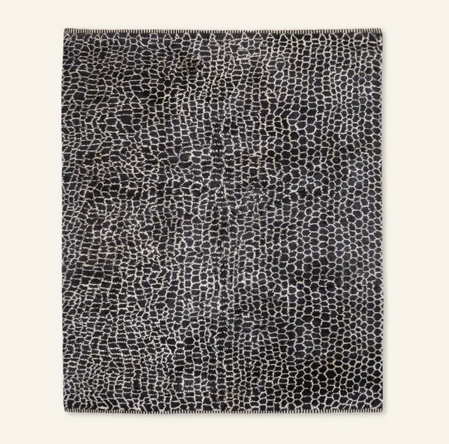 Tapis Mrirt Bouarfa beige et noir — tapis mrirt