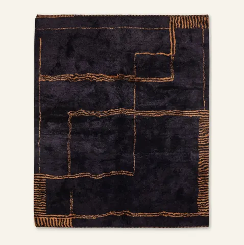 Tapis Mrirt Bzou noir — tapis mrirt