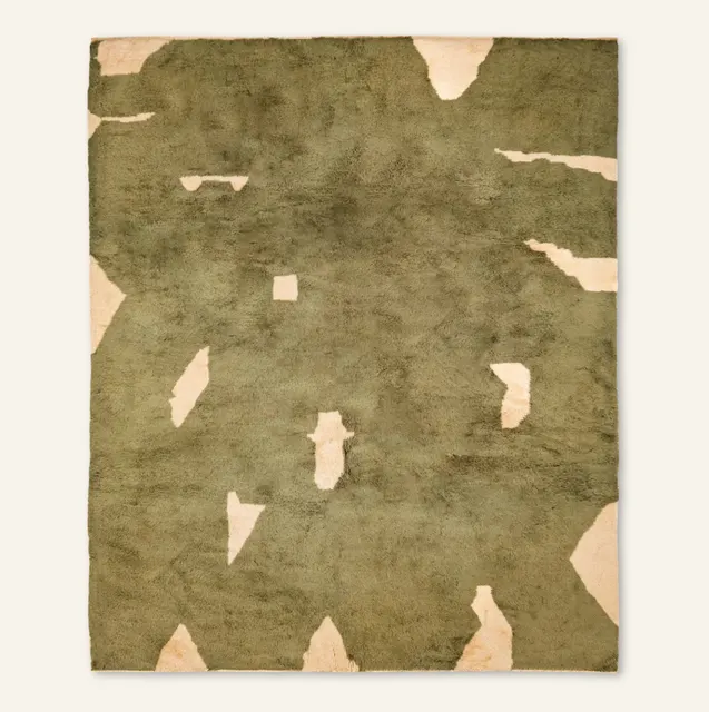 Tapis Mrirt Guercif beige et vert — tapis mrirt