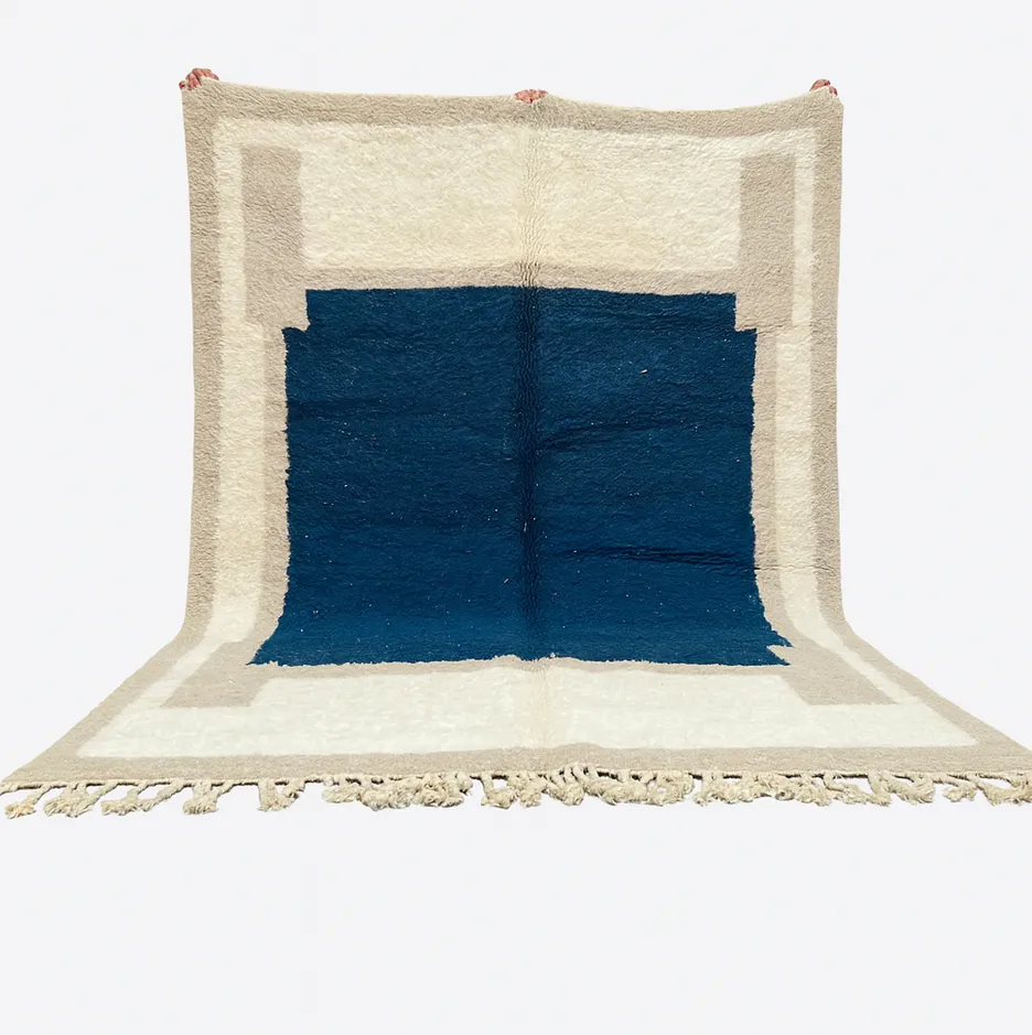 Tapis Mrirt Ifrah bleu — tapis mrirt tissé à la main