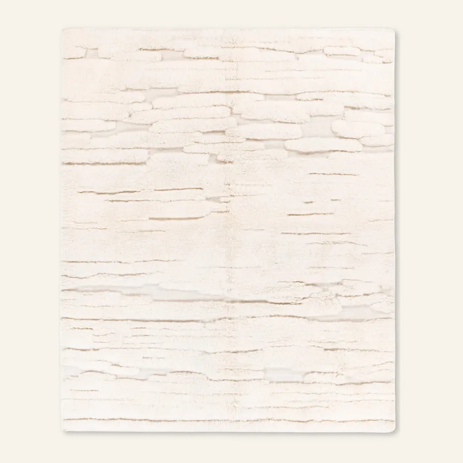 Tapis Mrirt Illi crème — tapis mrirt tissé à la main