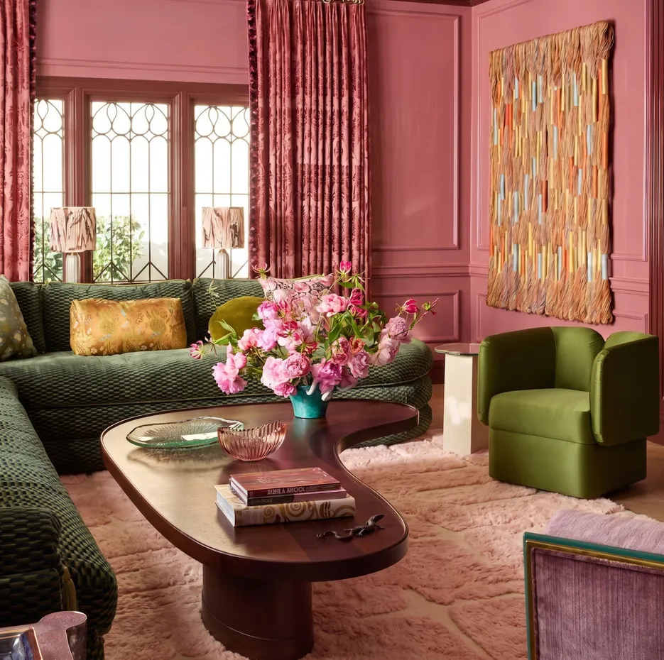 Tapis Mrirt Itzer rose, vue 3 sur 6