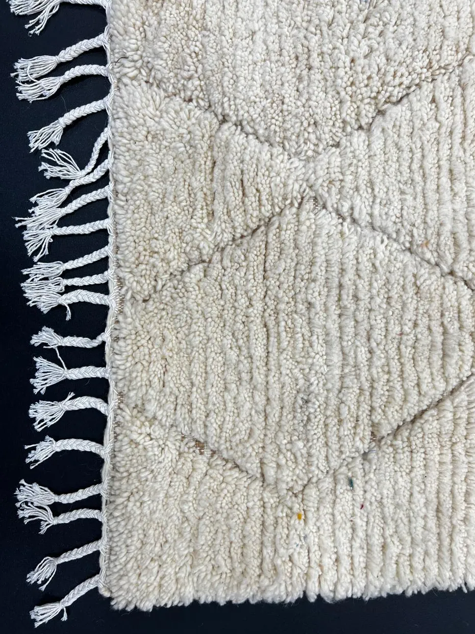Tapis Mrirt Izza crème à losanges, vue 4 sur 4