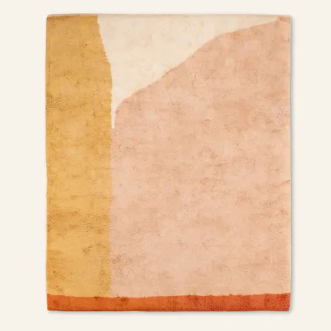 Tapis Mrirt Ksiba beige et orange — tapis mrirt