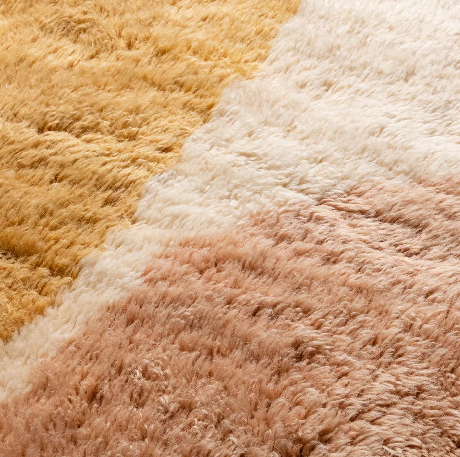 Tapis Mrirt Ksiba beige et orange, vue 4 sur 7