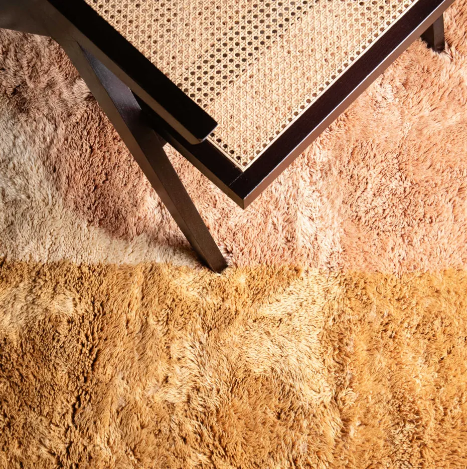 Tapis Mrirt Ksiba beige et orange, vue 7 sur 7