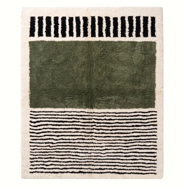 Tapis Mrirt Merzouga beige et blanc uni — tapis mrirt