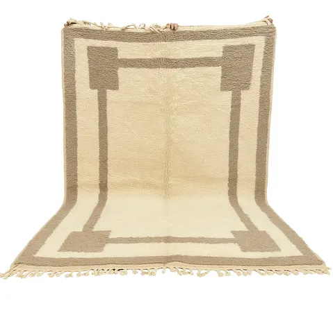 Tapis Mrirt Mgoun beige uni — tapis mrirt