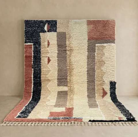 Tapis Mrirt Ouzoud aux motifs géométriques — tapis mrirt