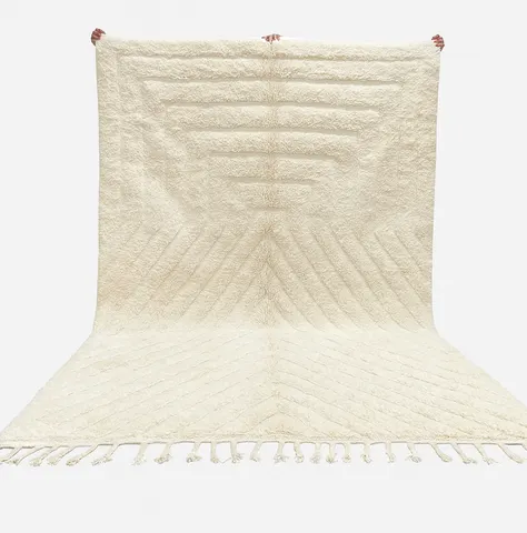 Tapis Mrirt Ouzoud blanc — tapis mrirt
