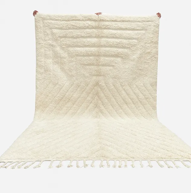 Tapis Mrirt Ouzoud blanc — tapis mrirt