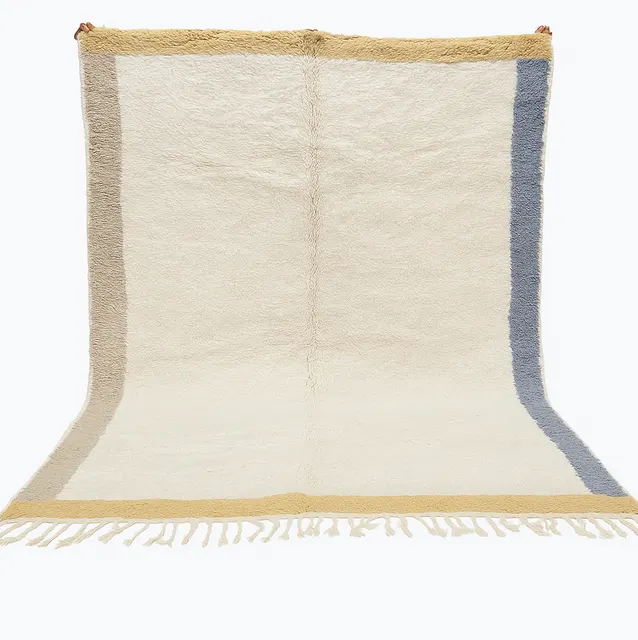 Tapis Mrirt Taddart beige uni — tapis mrirt